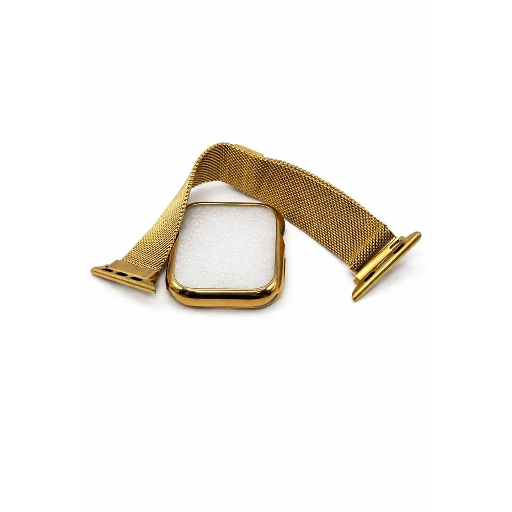 Posh Tech Gold Milanese Apple Watch Band Case Set 42/44/45mm